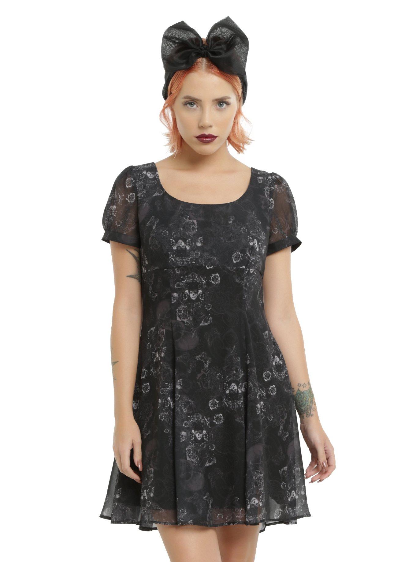 Spin Doctor Scullion Cap Sleeve Dress , BLACK, hi-res