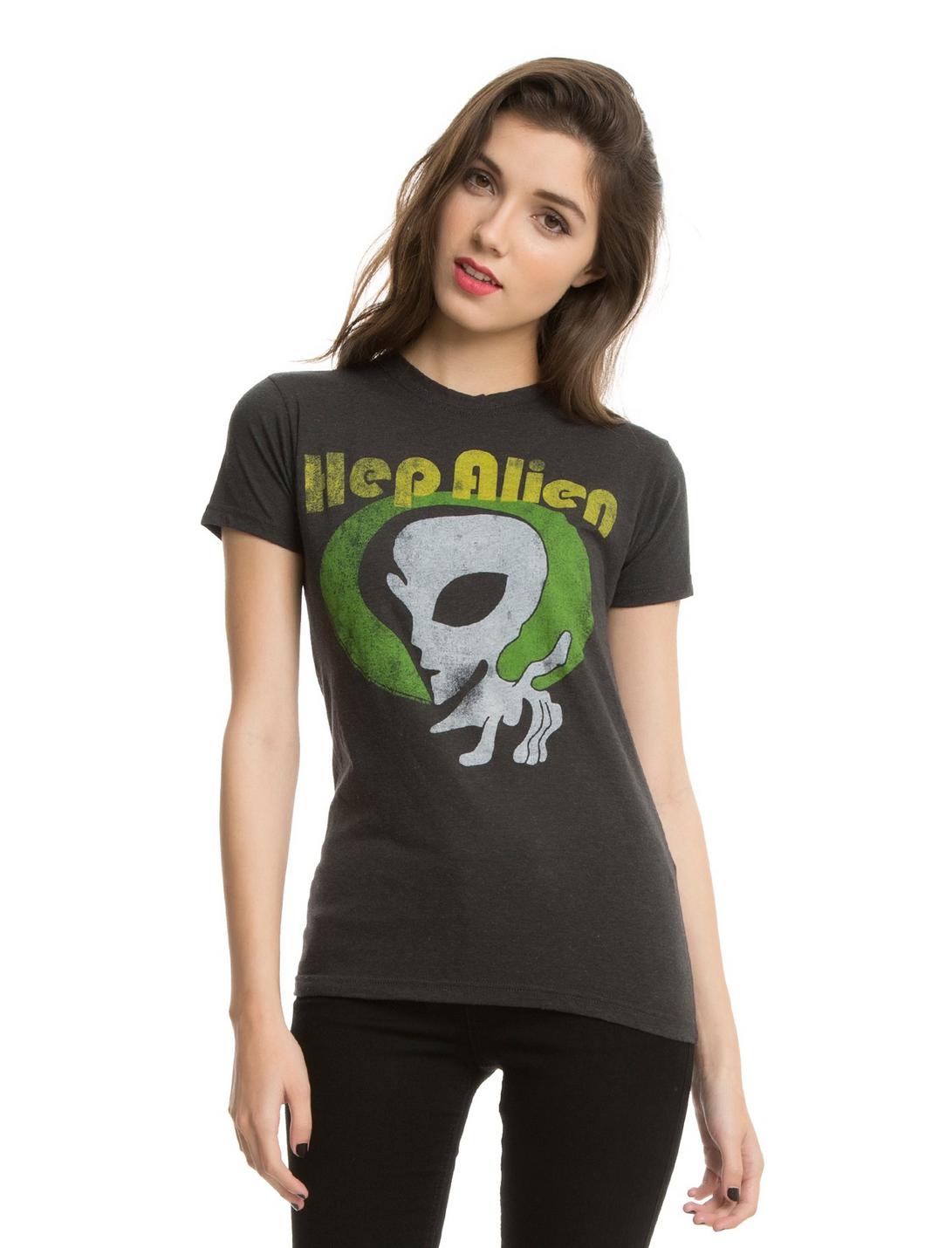 Gilmore Girls Hep Alien Logo Girls T-Shirt, GREY, hi-res