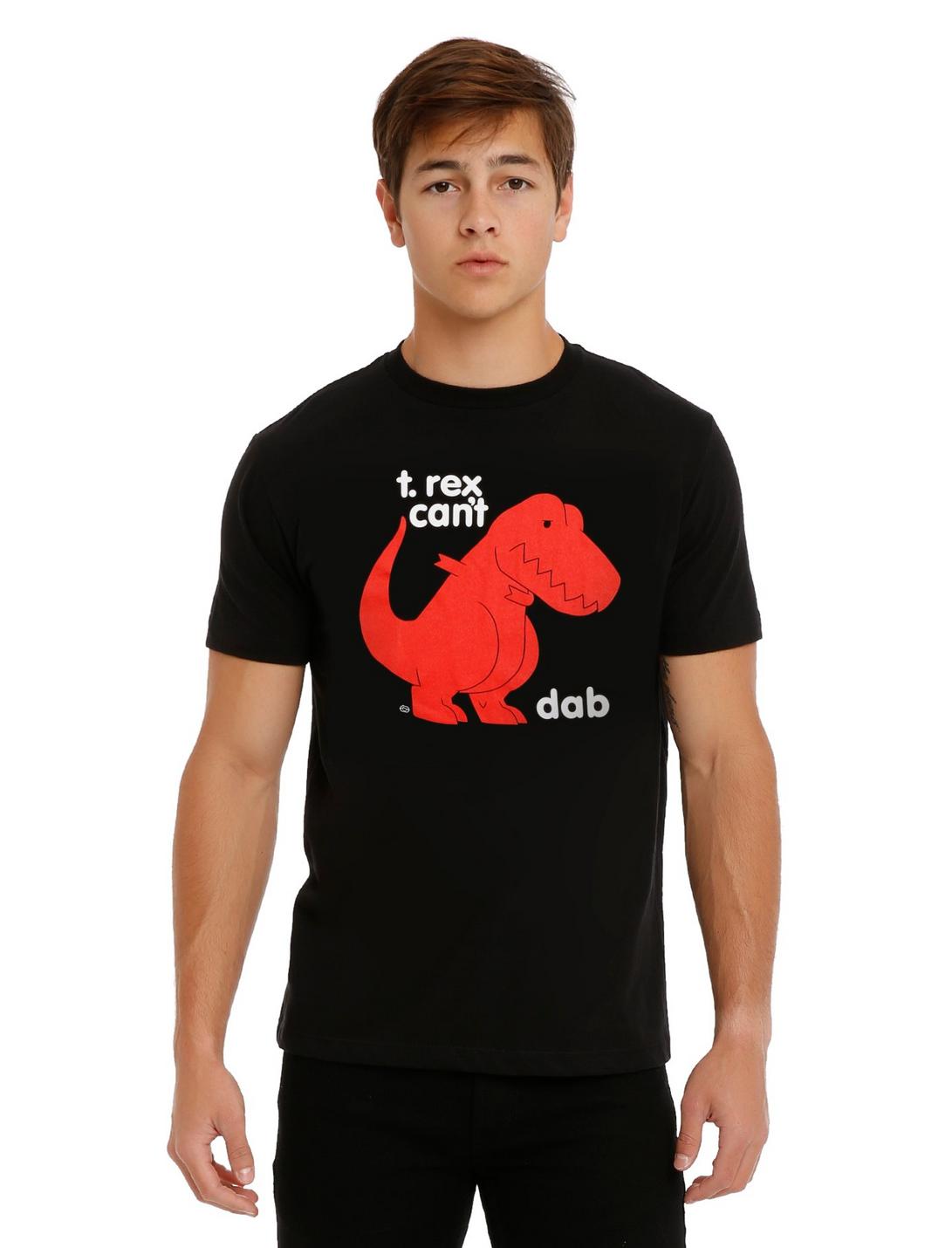T-Rex Can't Dab T-Shirt, BLACK, hi-res