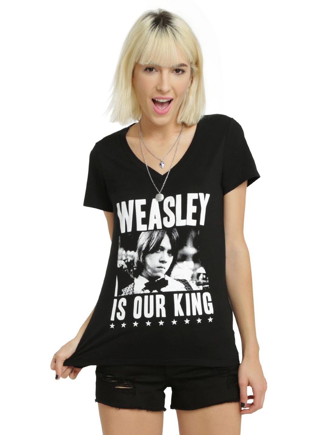 Harry Potter Weasley Is Our King Girls T-Shirt, BLACK, hi-res