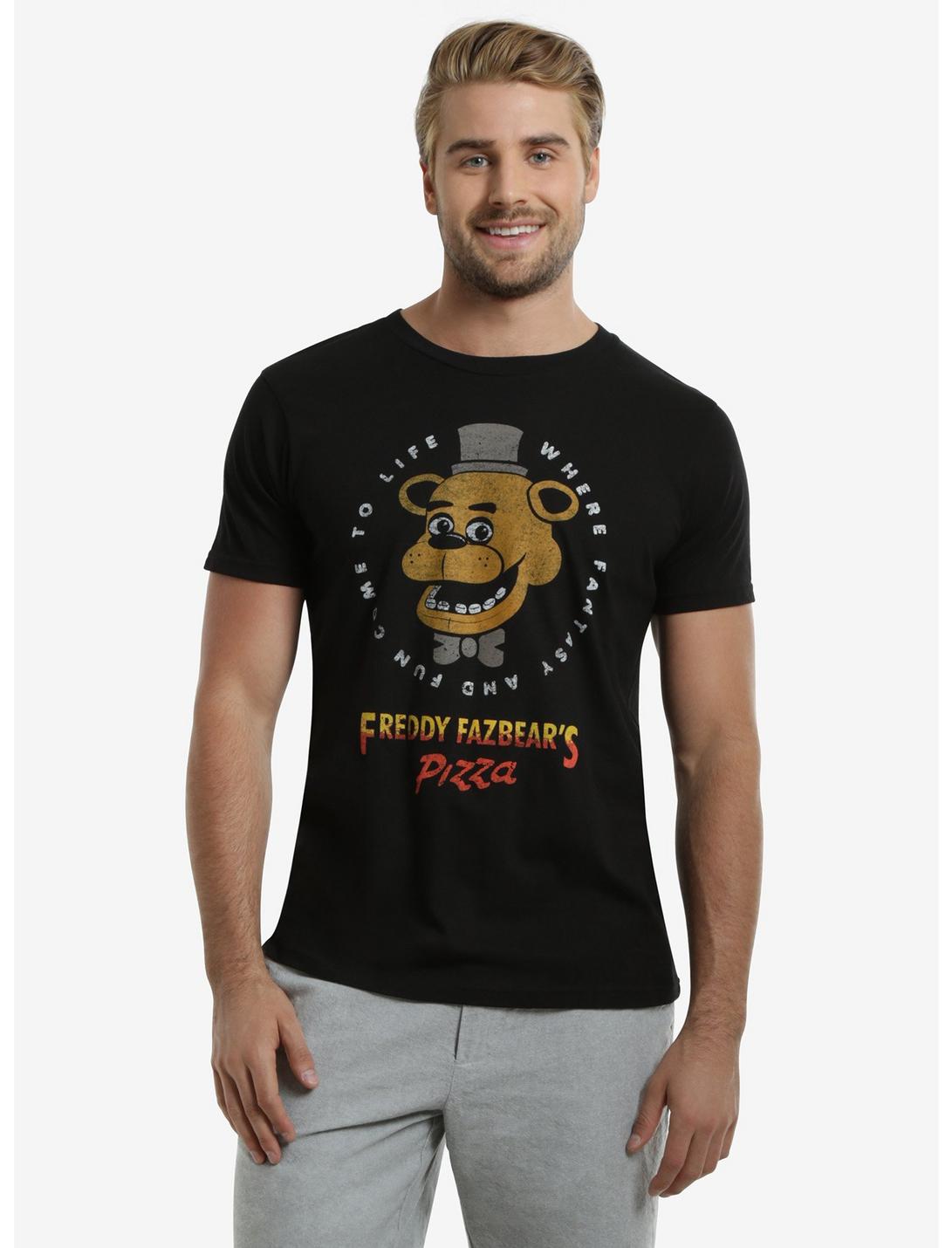 Five Nights At Freddy's Fazabear's Pizza T-Shirt, BLACK, hi-res