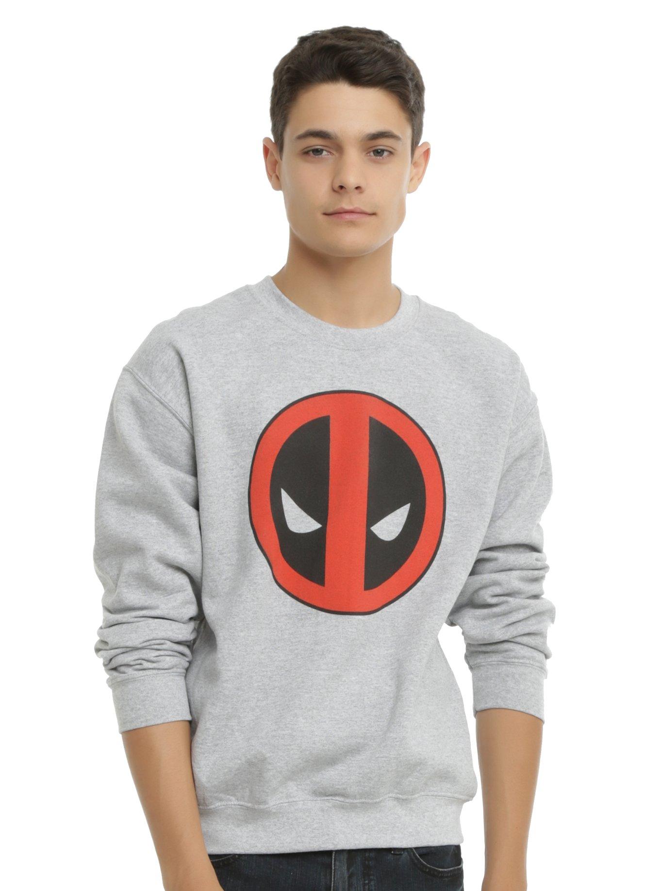 Marvel Deadpool Logo Sweatshirt, HEATHER GREY, hi-res