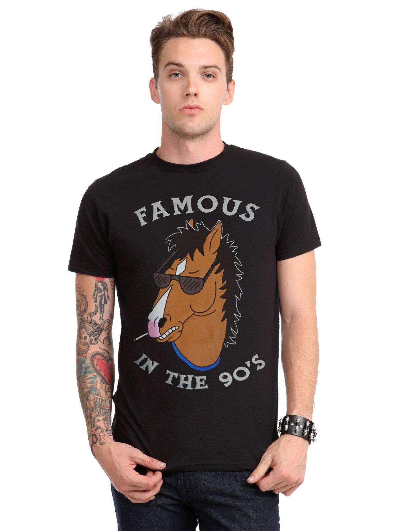 BoJack Horseman Famous In The 90's T-Shirt, BLACK, hi-res