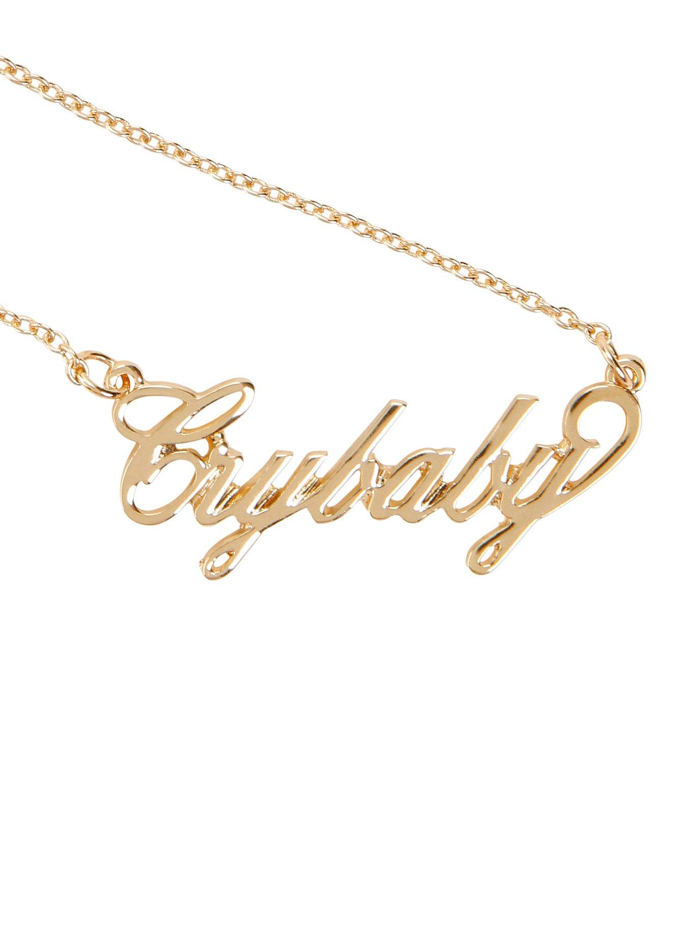 Melanie Martinez Crybaby Nameplate Necklace, , hi-res