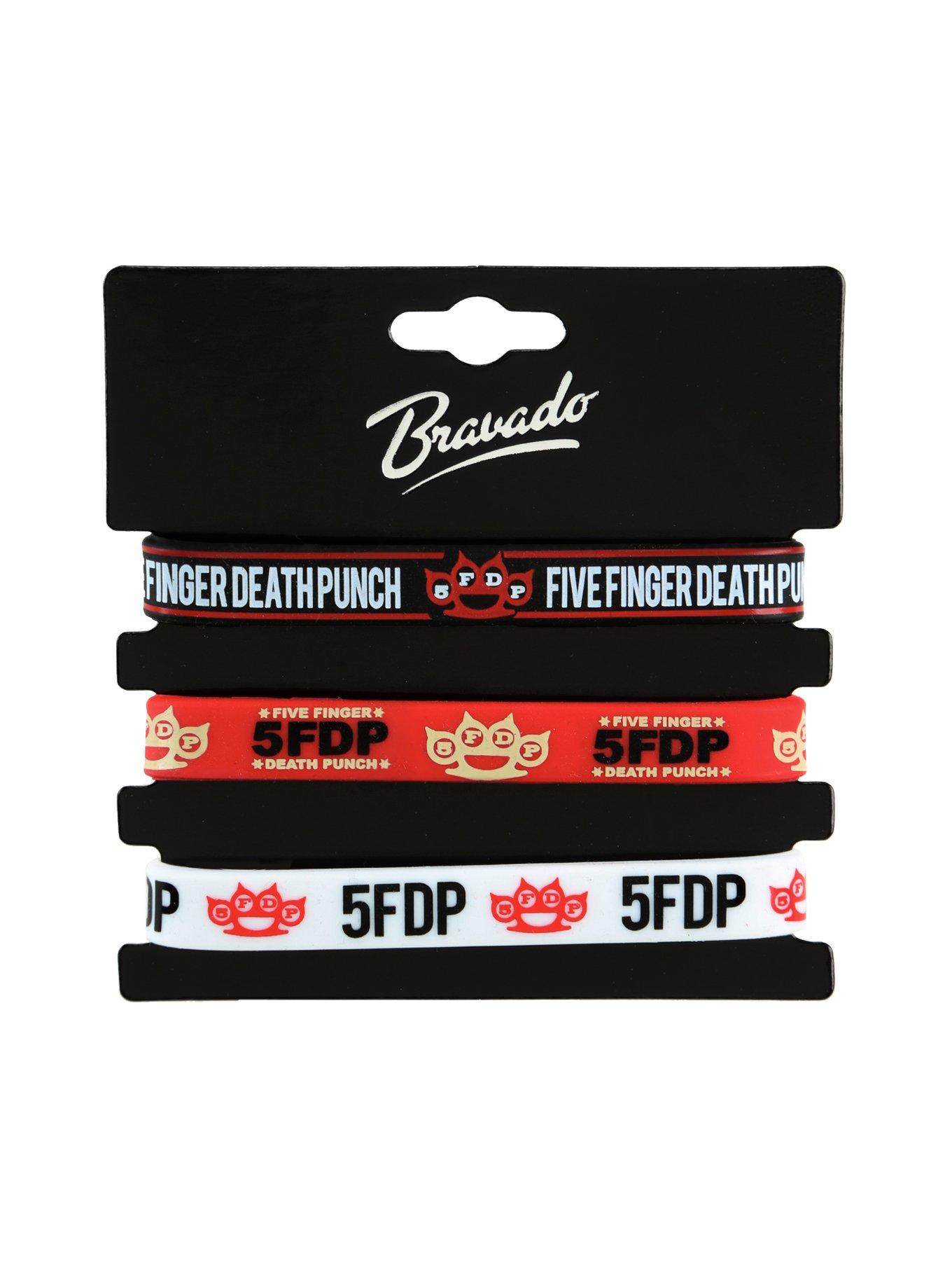 Five Finger Death Punch Rubber Bracelet 3 Pack, , hi-res