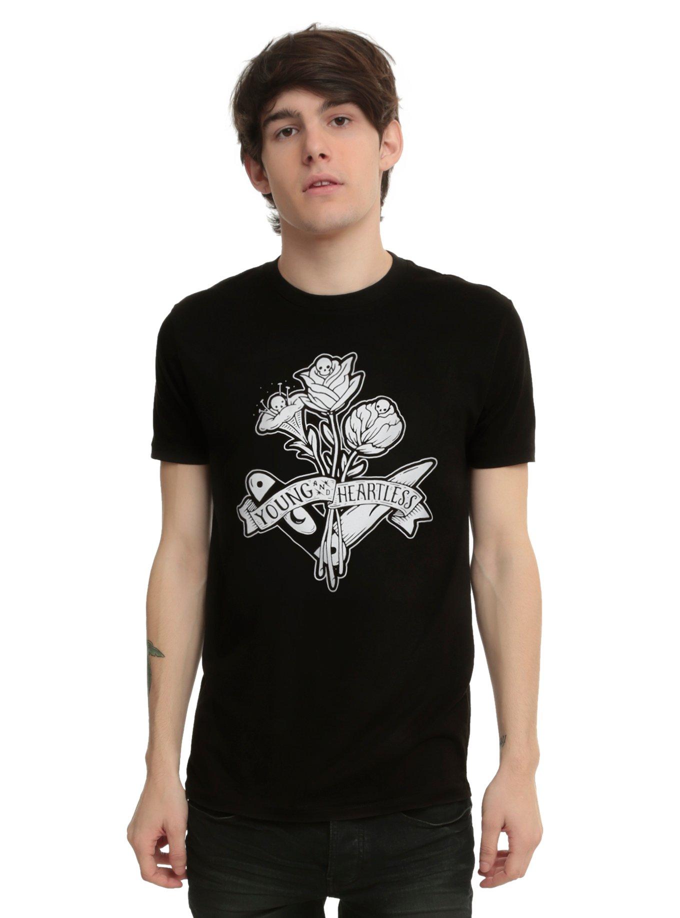 Young And Heartless Pocket Knife Logo T-Shirt, BLACK, hi-res
