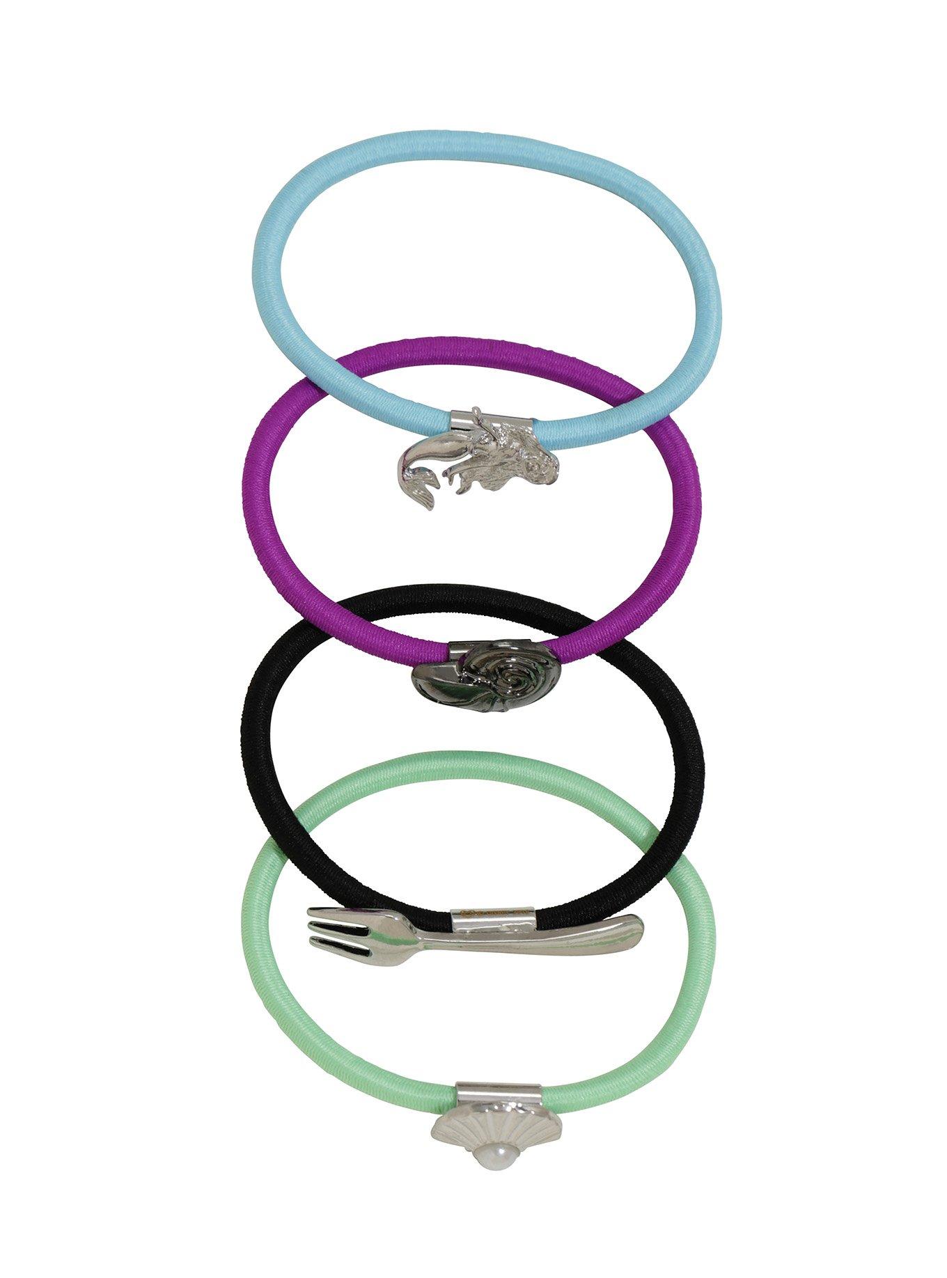 Disney The Little Mermaid Charm Hair Ties, , hi-res