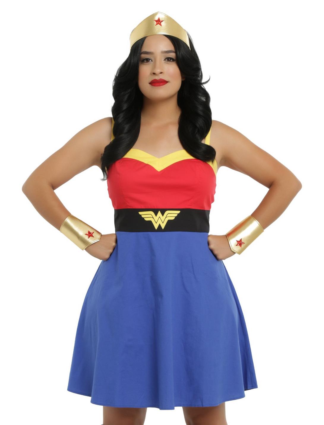 DC Comics Wonder Woman Cosplay Dress Plus Size, RED, hi-res