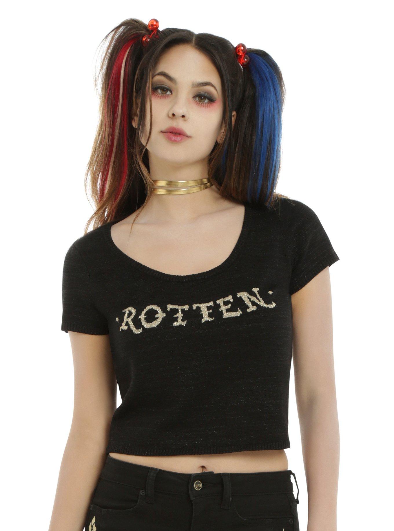 Dc Comics Suicide Squad Harley Quinn Rotten Girls Top Hot Topic