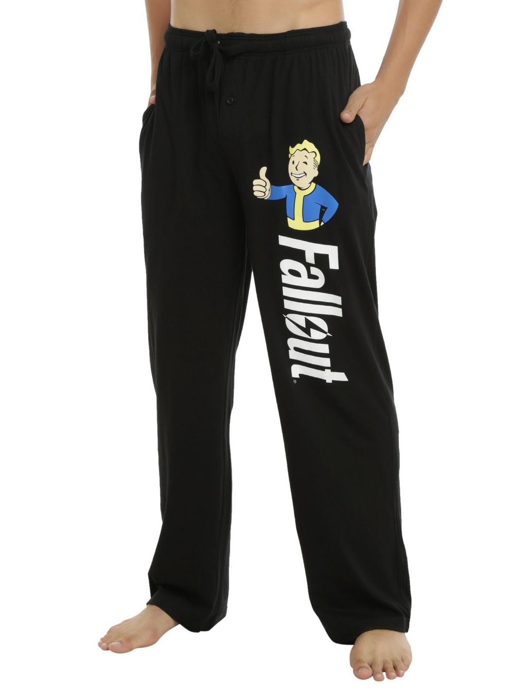 Fallout Vault Boy Guys Pajama Pants, BLACK, hi-res
