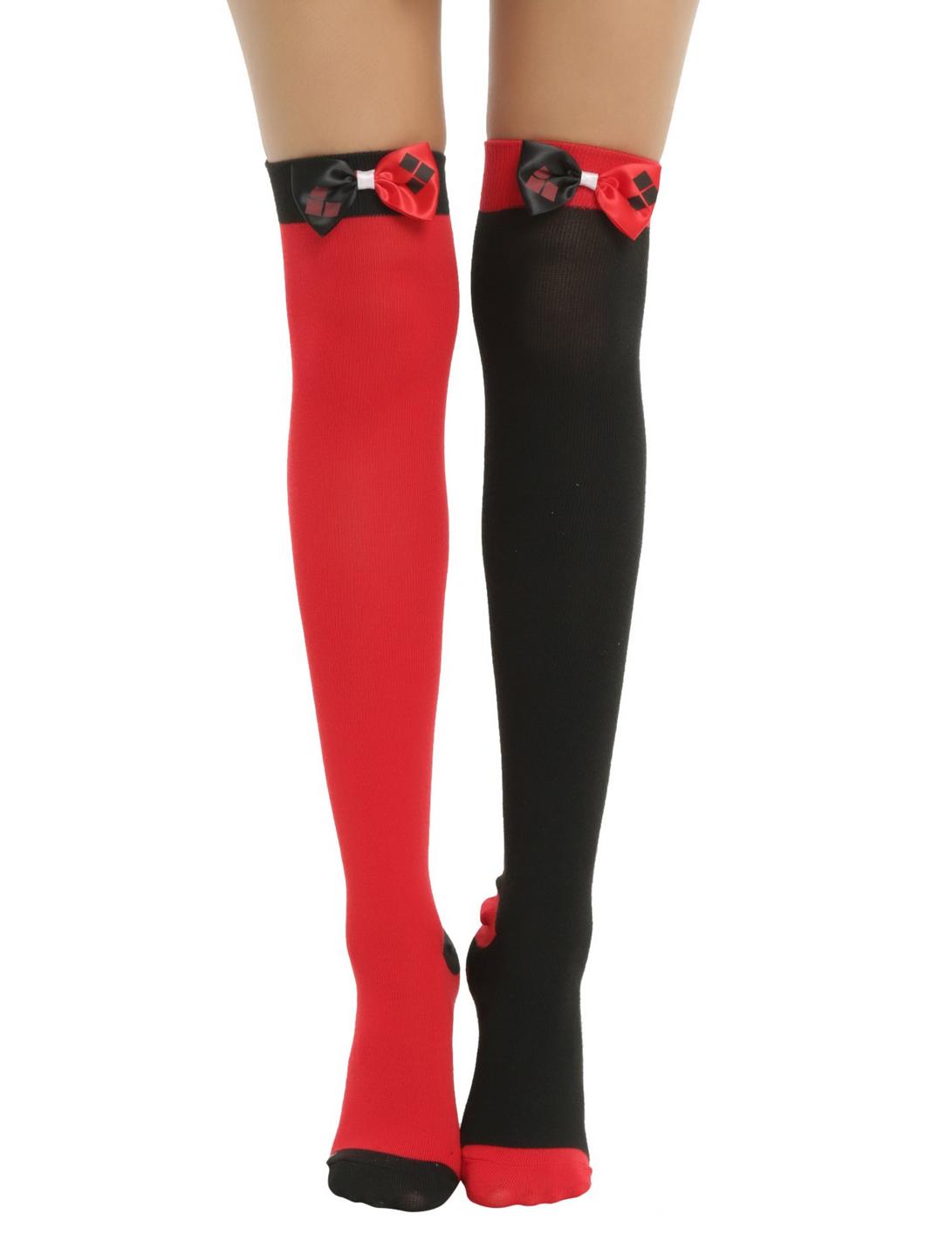 DC Comics Harley Quinn Over-The-Knee Socks, , hi-res