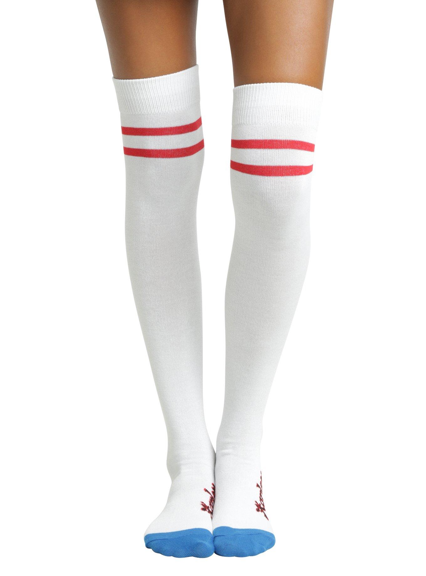 DC Comics Suicide Squad Harley Quinn Cosplay Over-The-Knee Socks, , hi-res