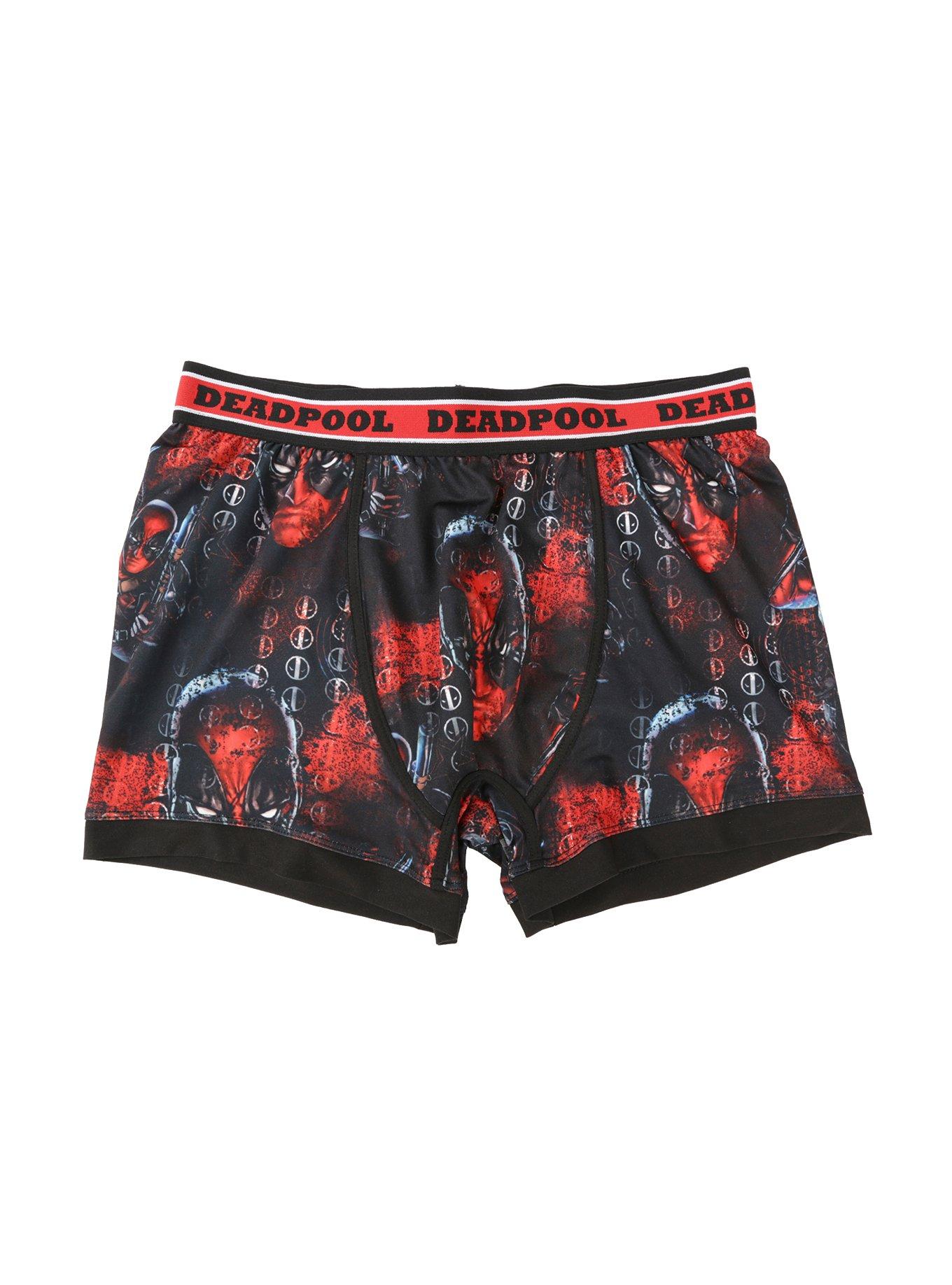 Marvel Deadpool Sublimation Boxer Briefs, RED, hi-res