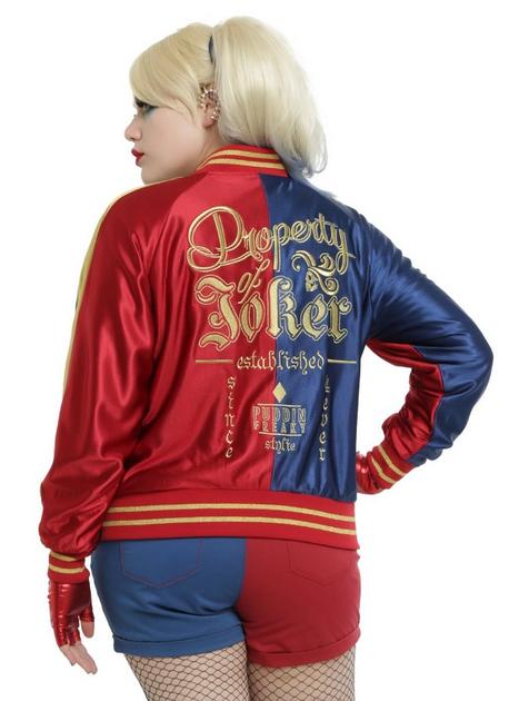 DC Comics Suicide Squad Harley Quinn Girls Satin Souvenir Jacket Plus ...