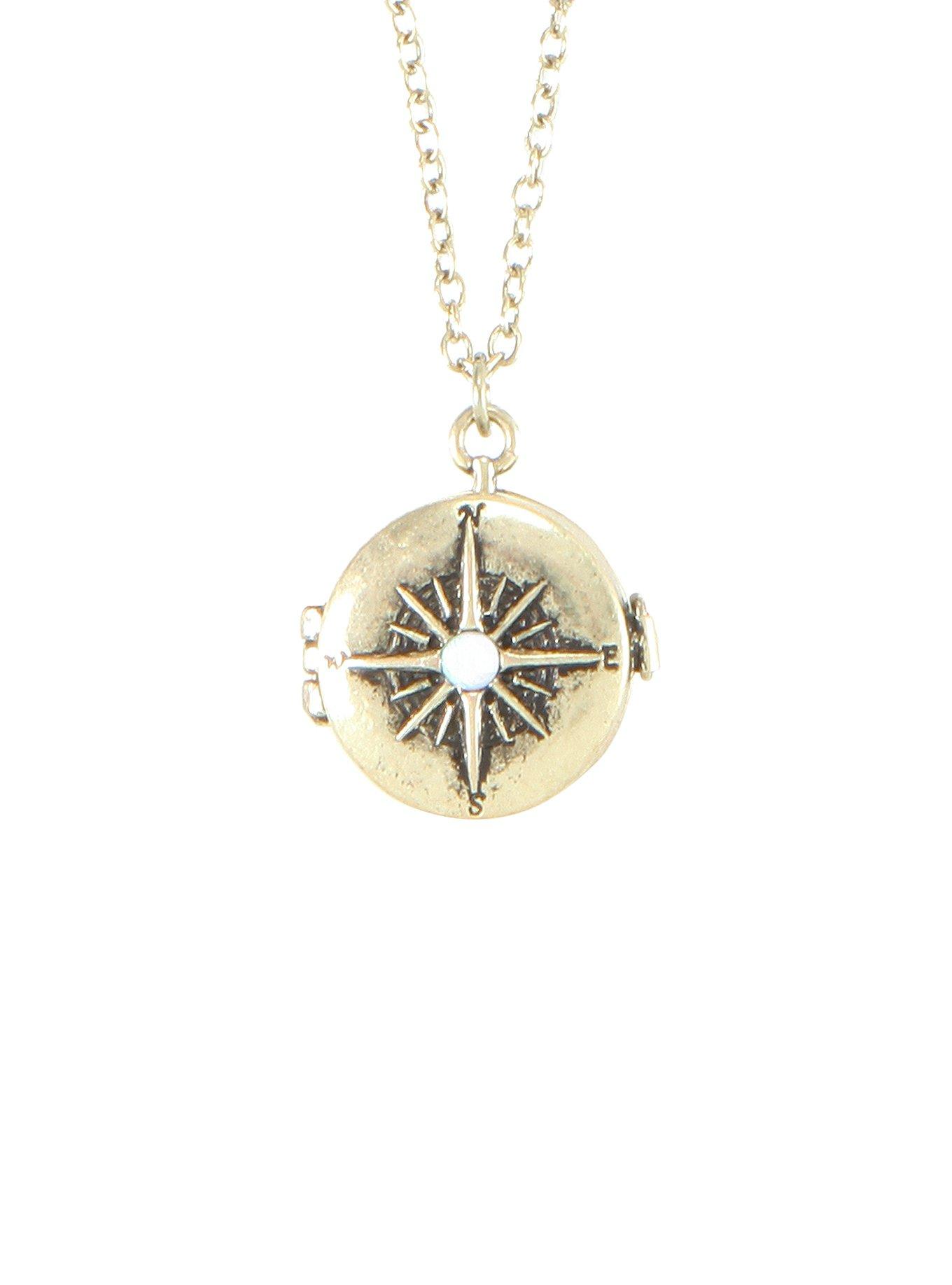 Blackheart Opal Compass Locket | Hot Topic