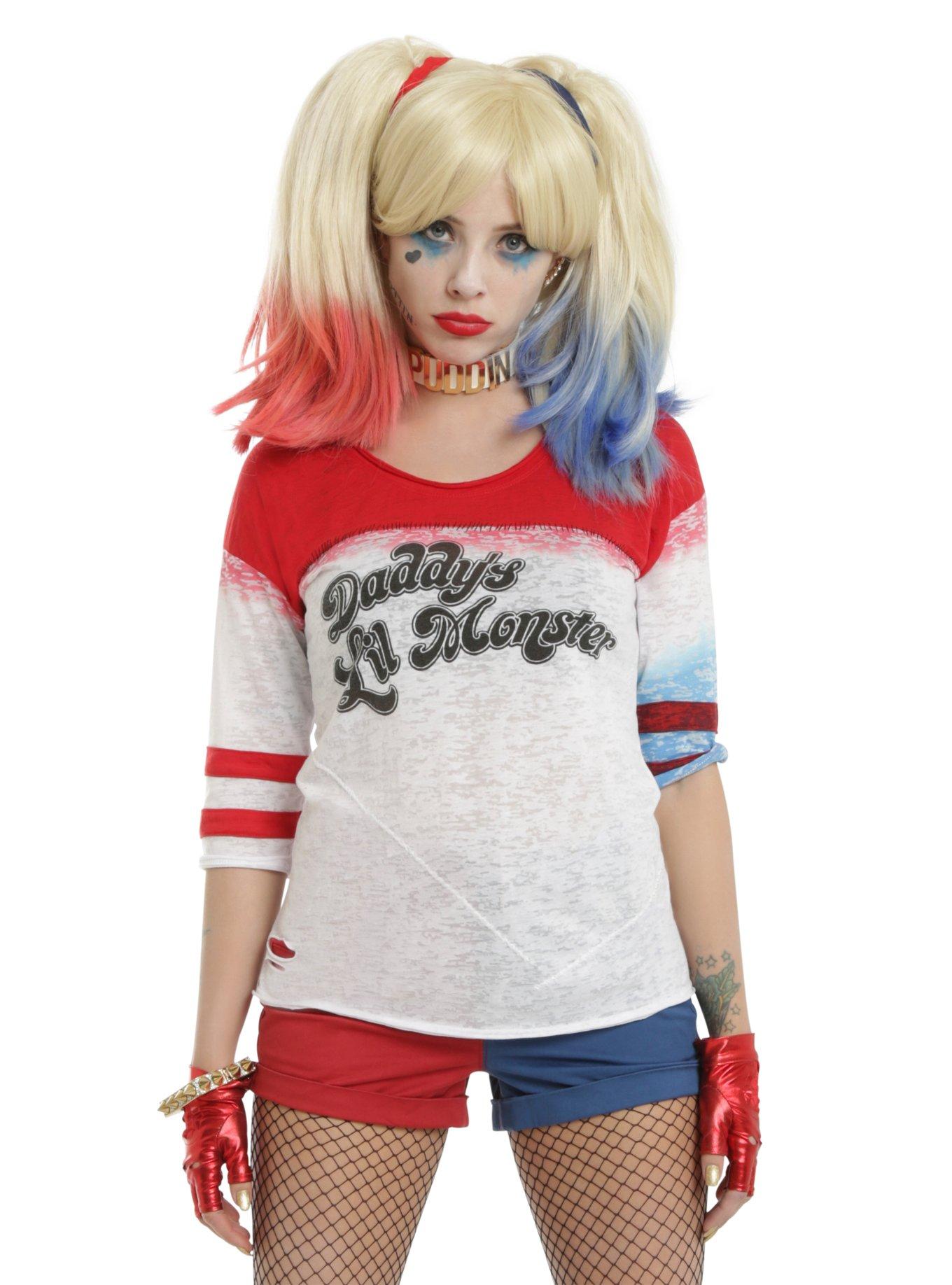 DC Comics Suicide Squad Daddy's Lil Monster Girls Raglan, IVORY, hi-res