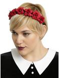 Red Rose & Black Spike Headband, , hi-res