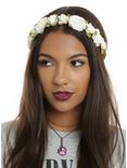Ivory Floral Branch Stretchy Headband, , hi-res