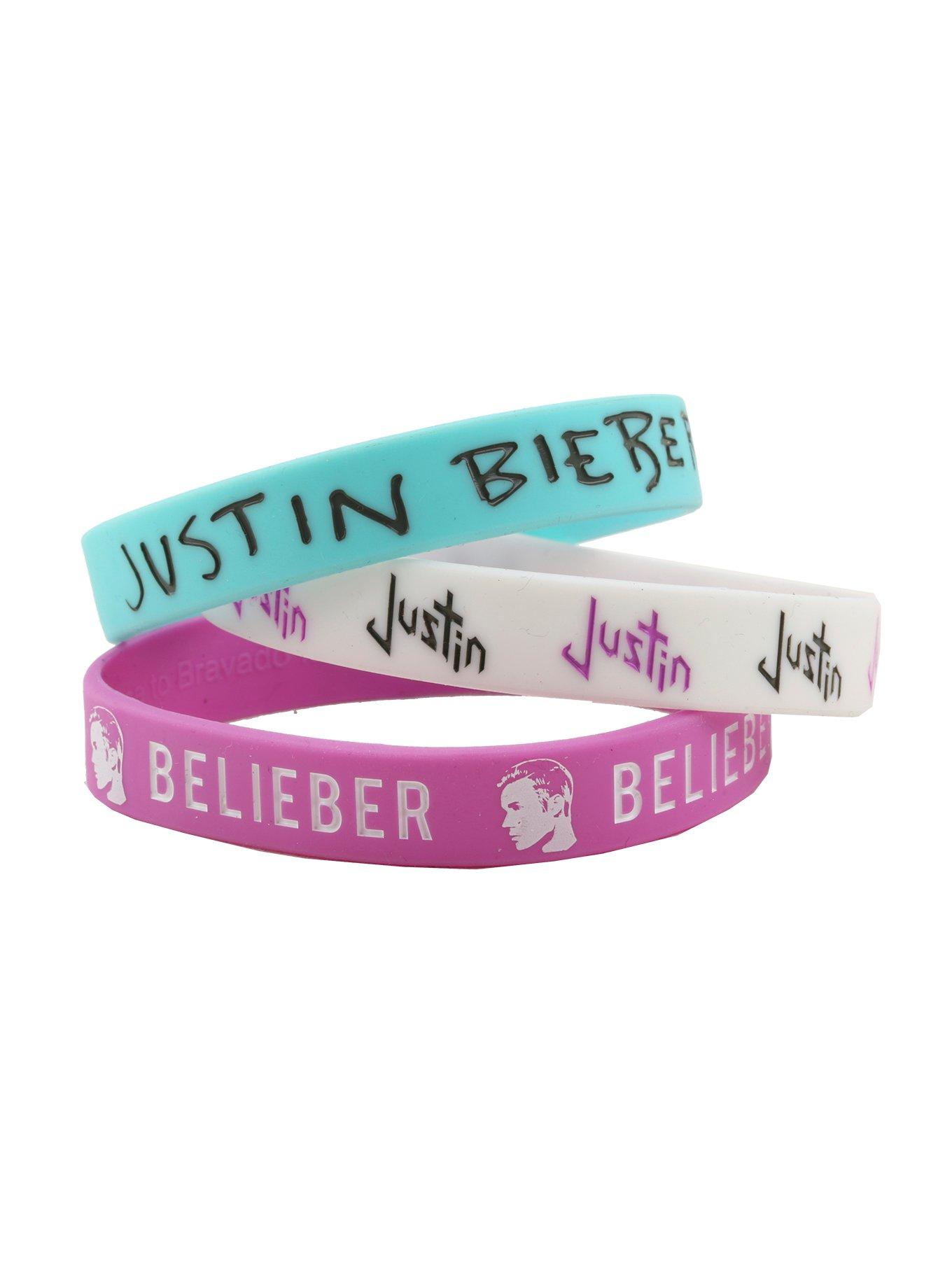 Justin Bieber Belieber Rubber Bracelet Set, , hi-res