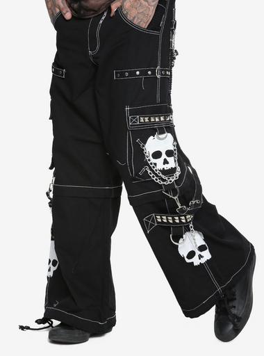 SKULL ZIP OFF PANT WHITE