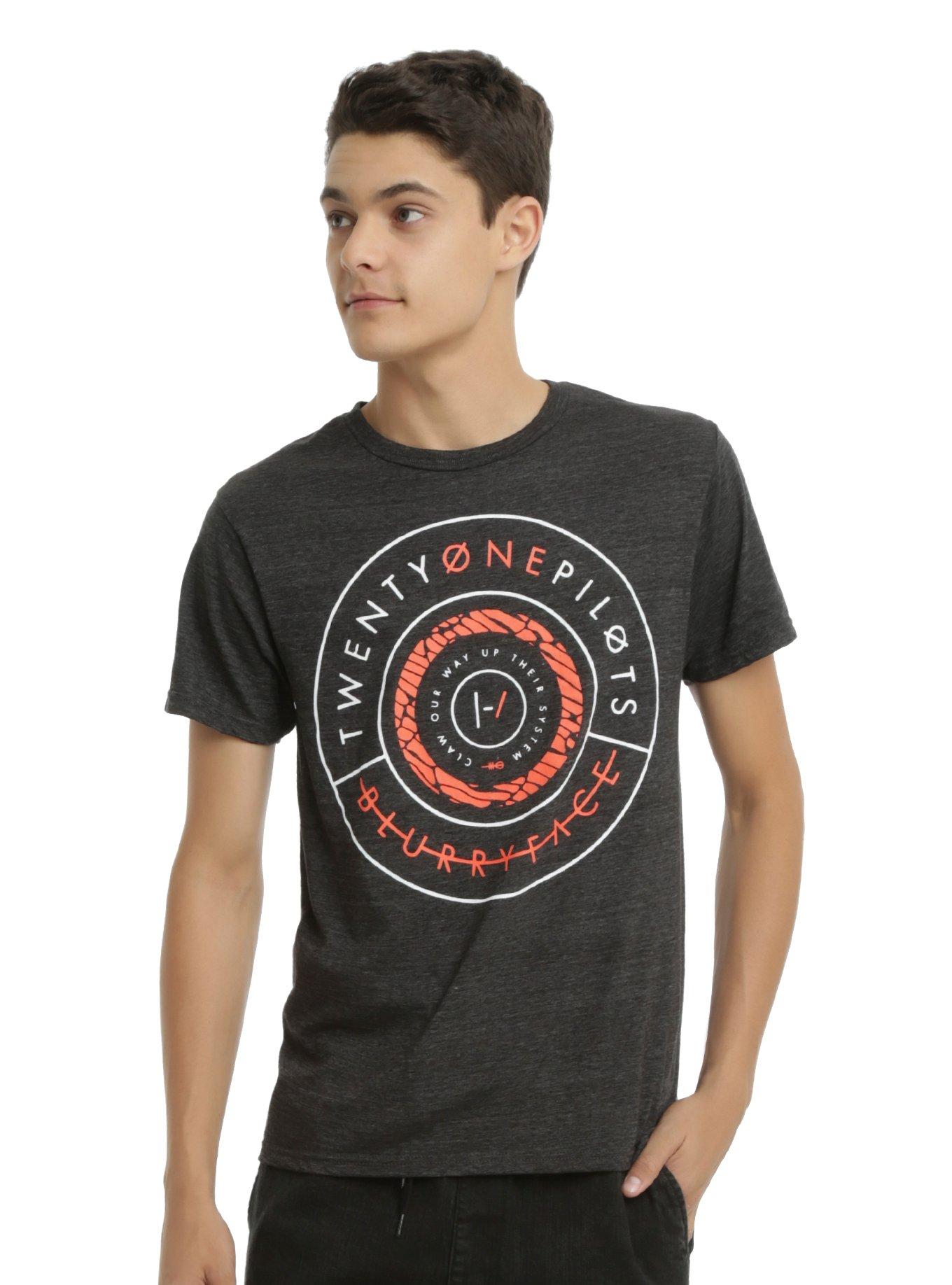 Twenty One Pilots Cirlcle Logo Tri-Blend T-Shirt, BLACK, hi-res
