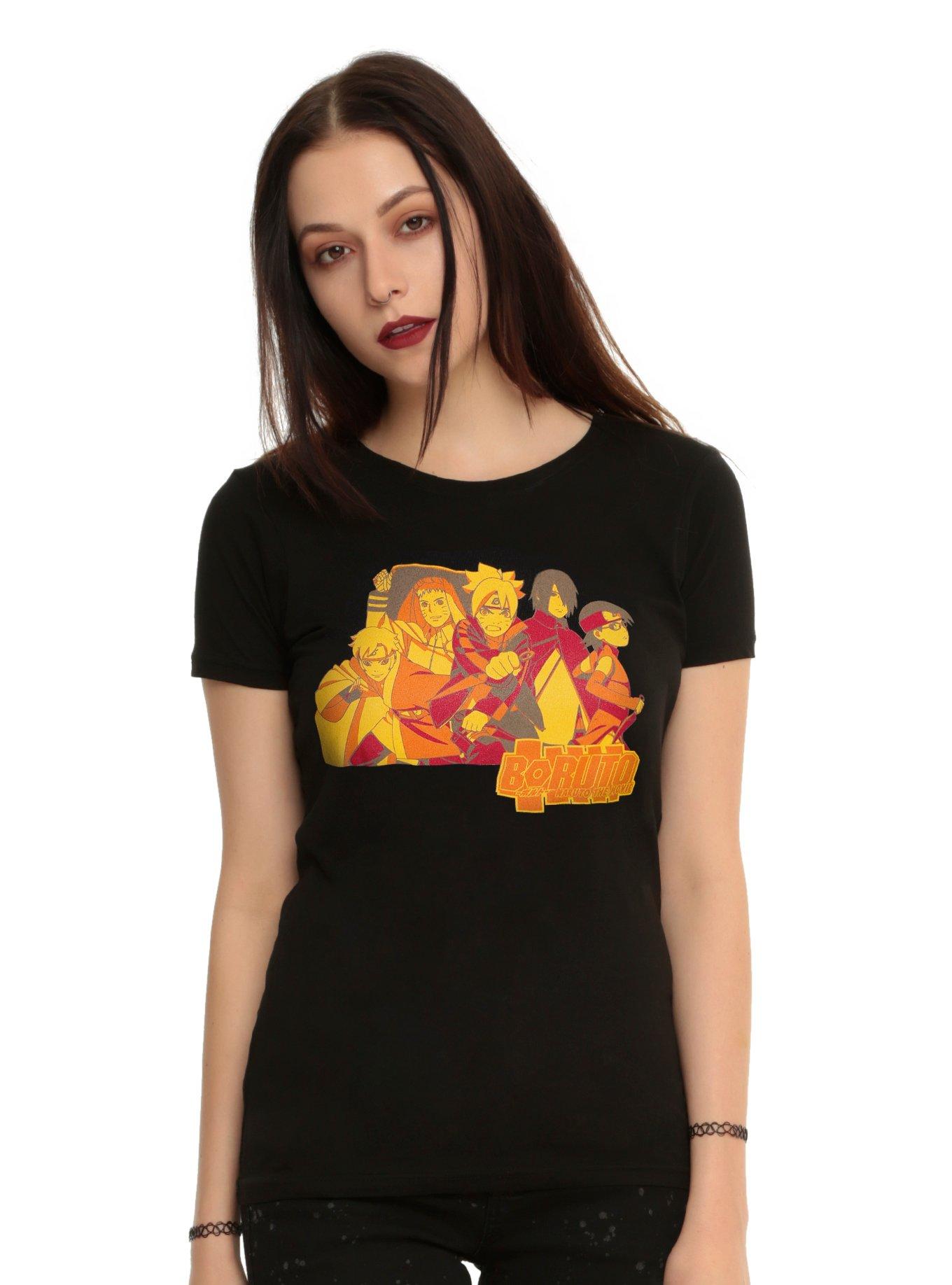 Boruto: Naruto The Movie Characters Girls T-Shirt, BLACK, hi-res