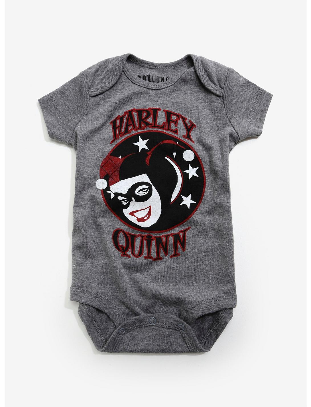 DC Comics Harley Quinn Baby Bodysuit, WHITE, hi-res