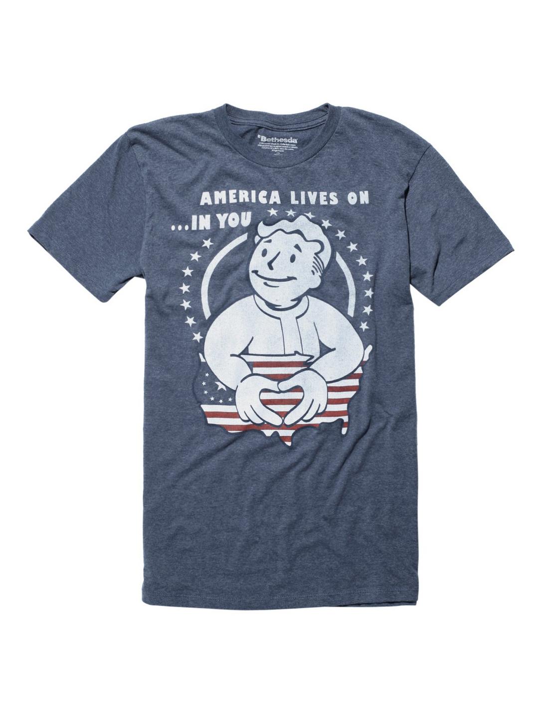 Fallout America Lives On T-Shirt, GREY, hi-res