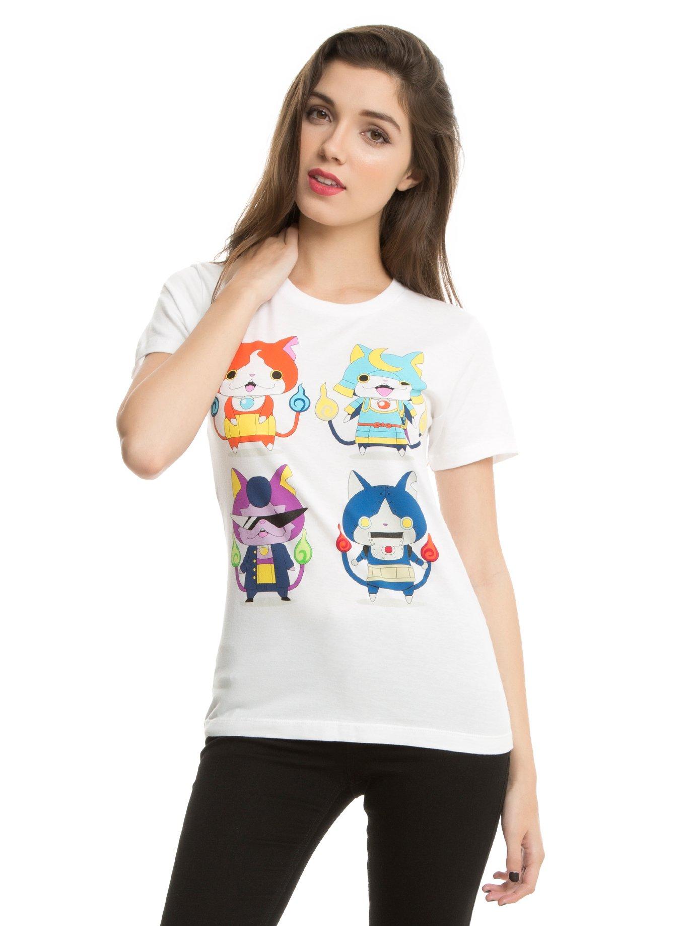 Yo-Kai Watch Group Girls T-Shirt, WHITE, hi-res