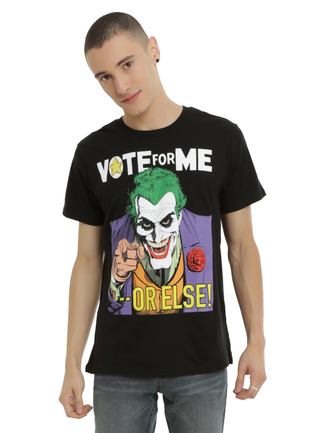 DC Comics The Joker Vote For Me T-Shirt, BLACK, hi-res