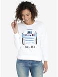 Star Wars R2-D2 White Crewneck Womens Pullover, WHITE, hi-res