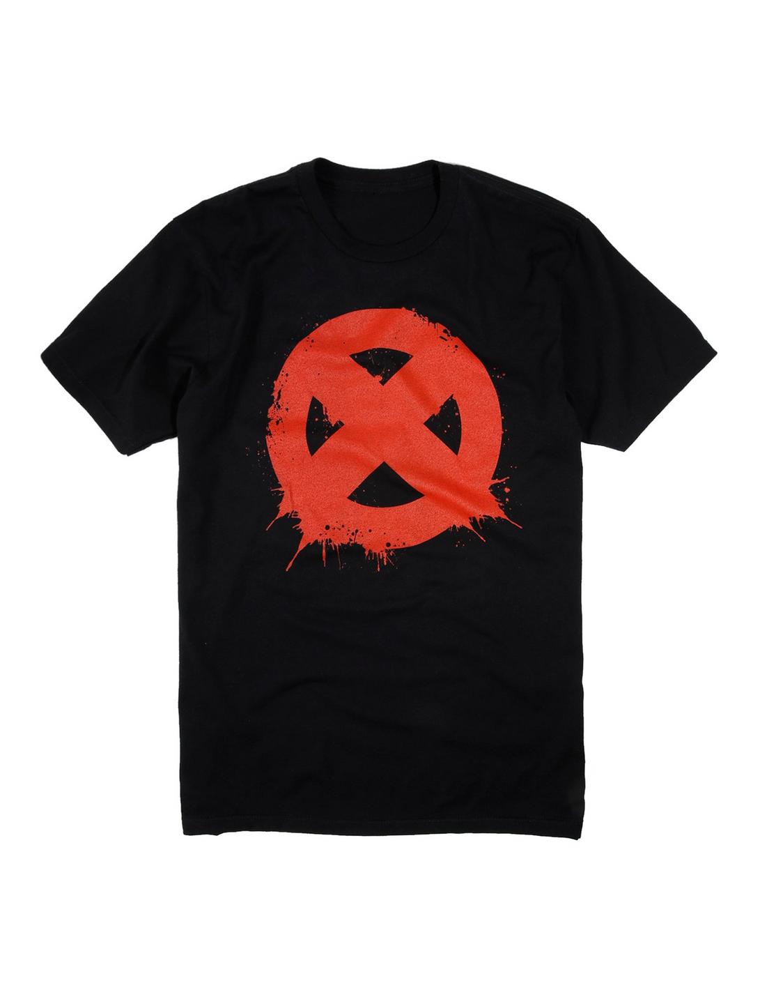Marvel X-Men Splatter Logo T-Shirt, BLACK, hi-res