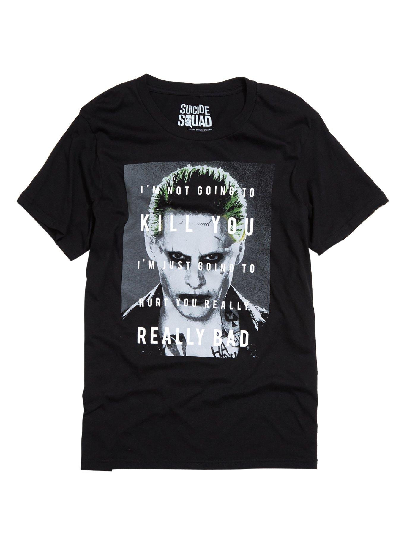 | DC Comics Joker Suicide T-Shirt Hot Quote Topic Squad