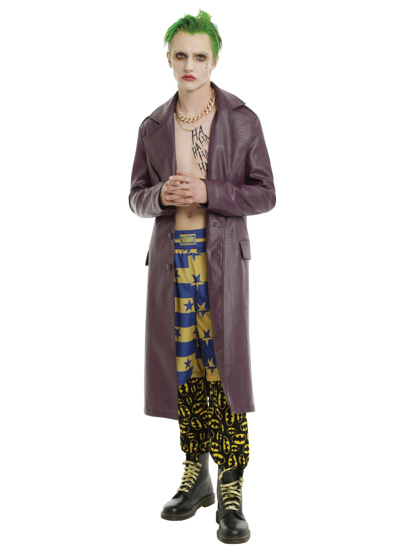 DC Comics Suicide Squad The Joker Guys Trench Coat