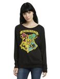Harry Potter Hogwarts Crest Girls Top, BLACK, hi-res