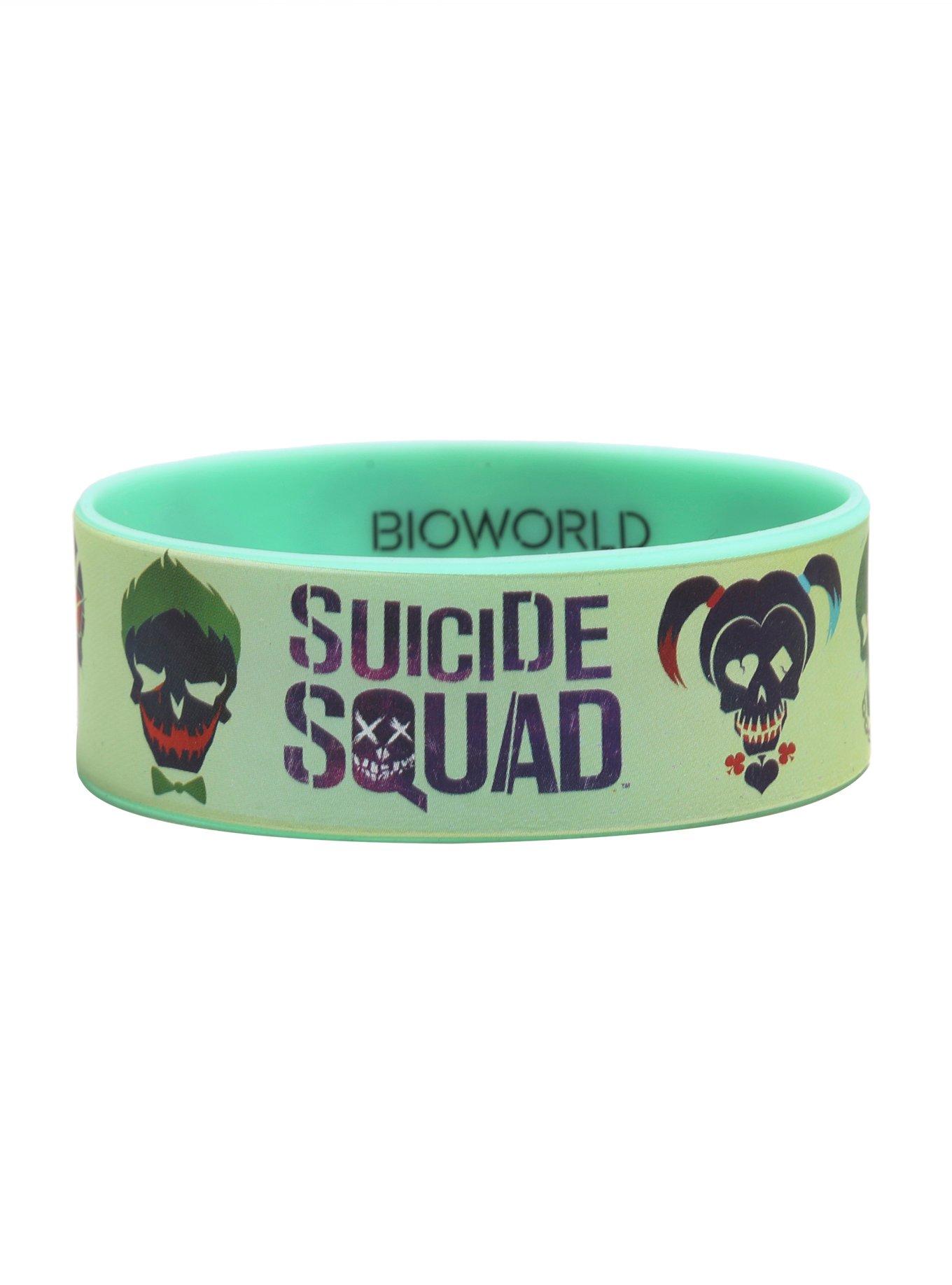 Suicide Squad Skull Rubber Bracelet, , hi-res