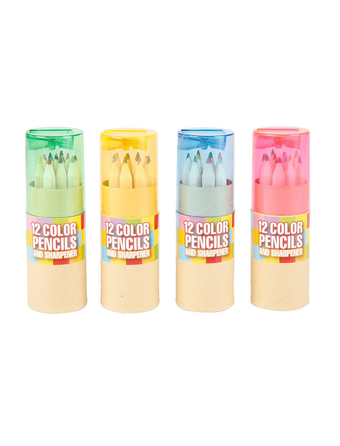 12 Color Pencils With Sharpener Set, , hi-res