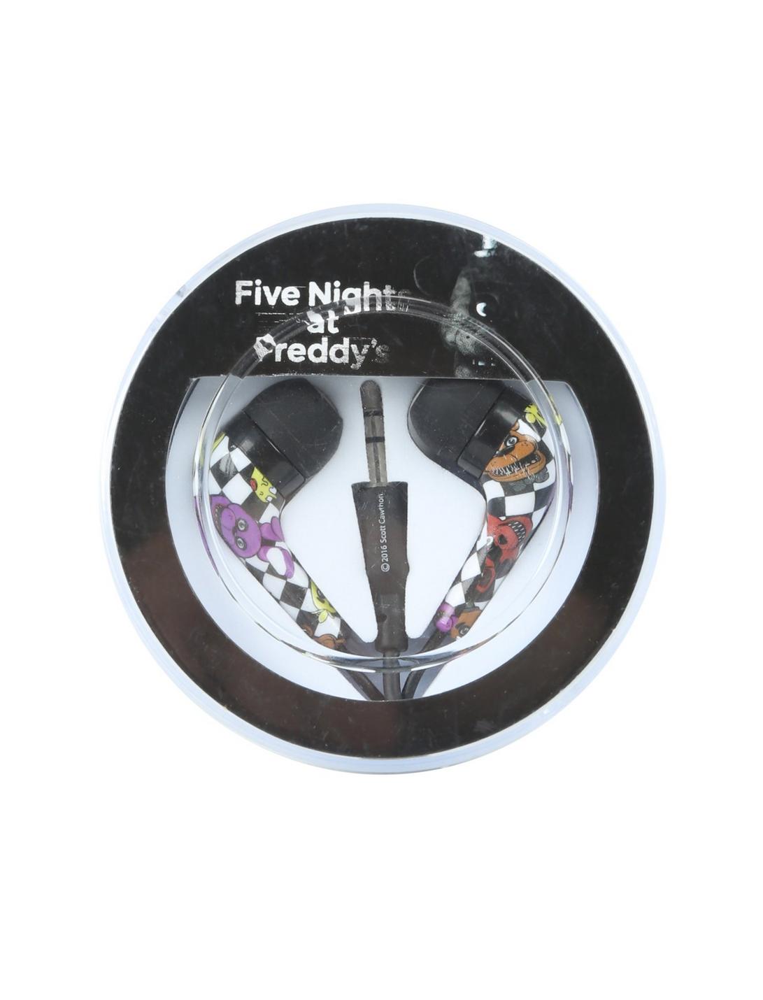Five Nights At Freddy's Checkered Earbuds, , hi-res