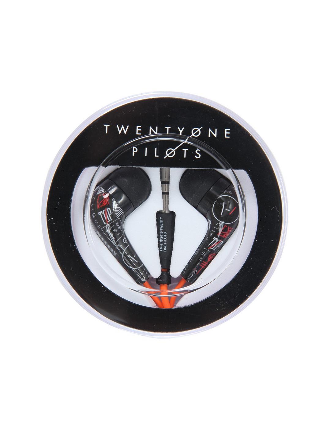 Twenty One Pilots Logo Earbuds Deactivated by Chloe, , hi-res