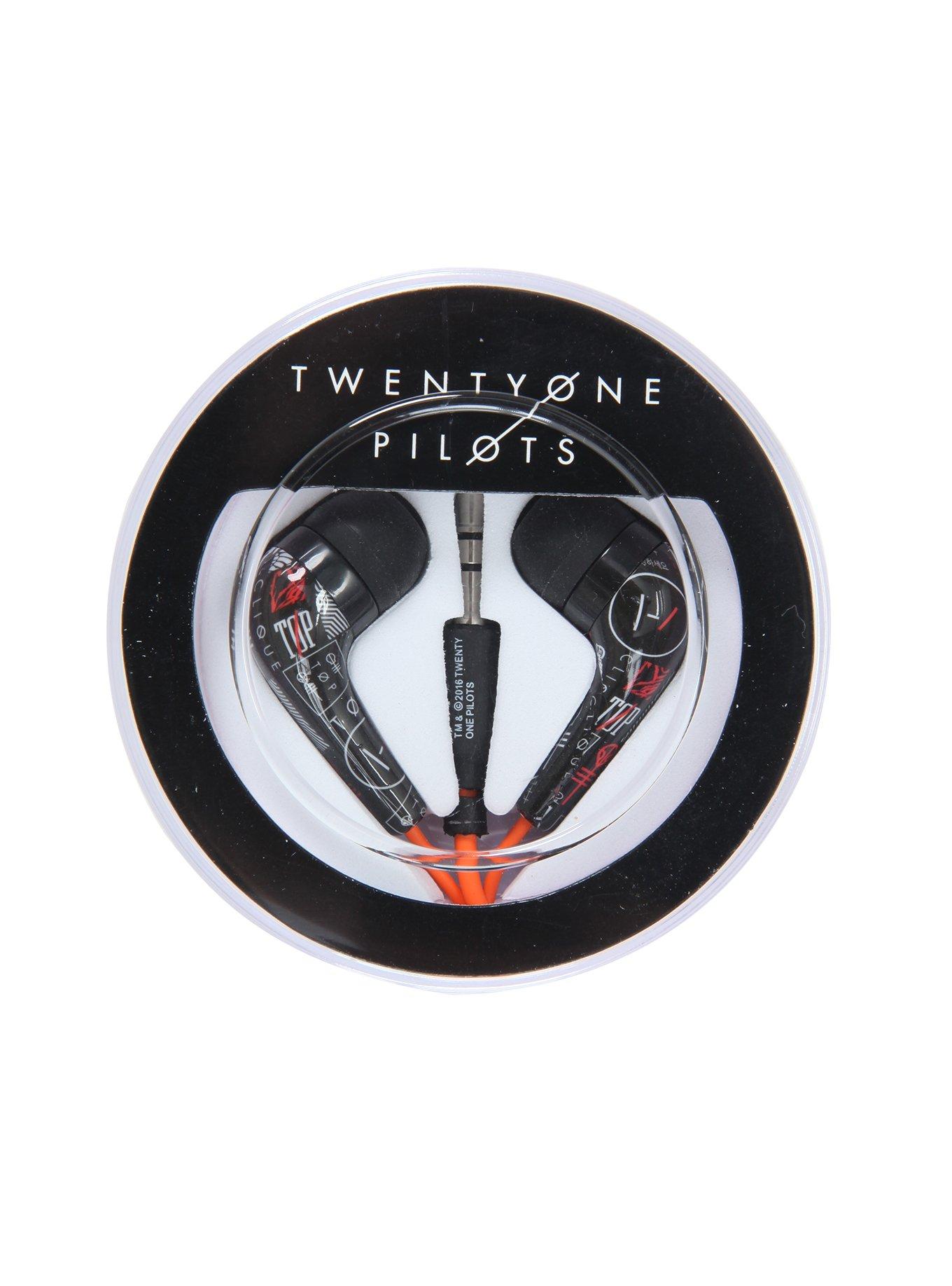 Twenty One Pilots Logo Earbuds Deactivated by Chloe, , hi-res