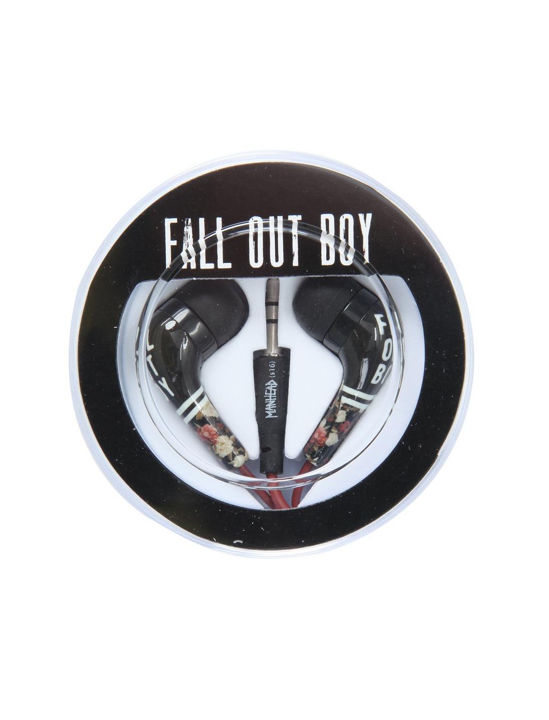 Fall Out Boy Floral Logo Earbuds, , hi-res