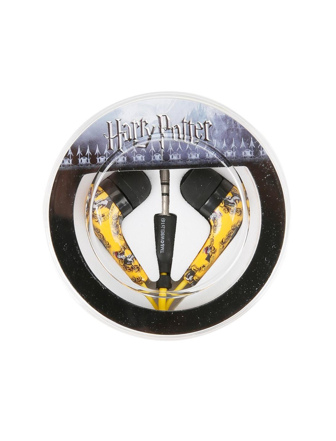 Harry Potter Hufflepuff Print Earbuds, , hi-res