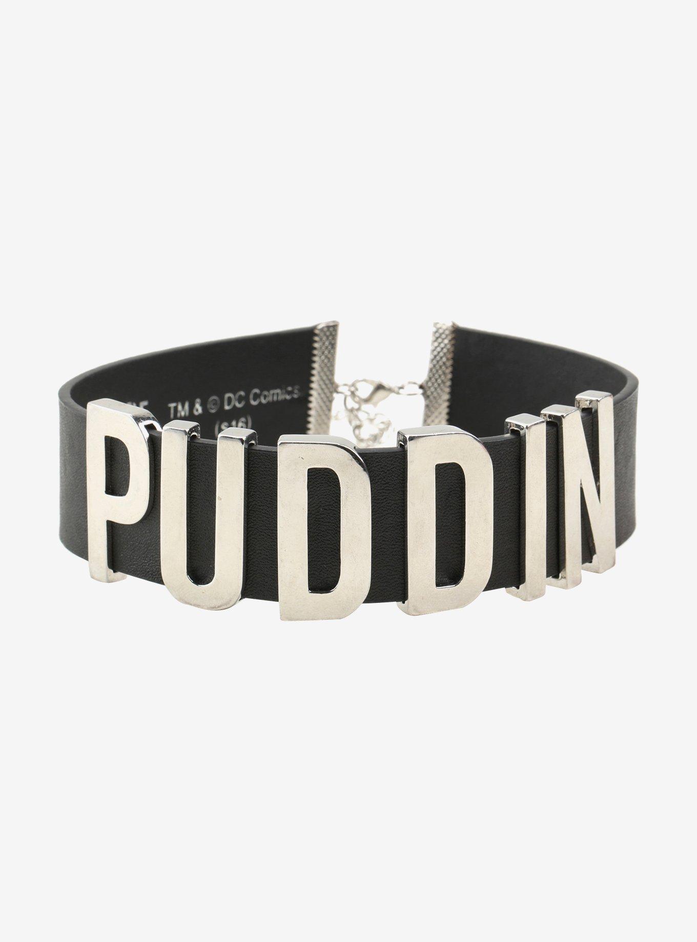 DC Comics Suicide Squad Harley Quinn Black & Silver PUDDIN Choker, , hi-res