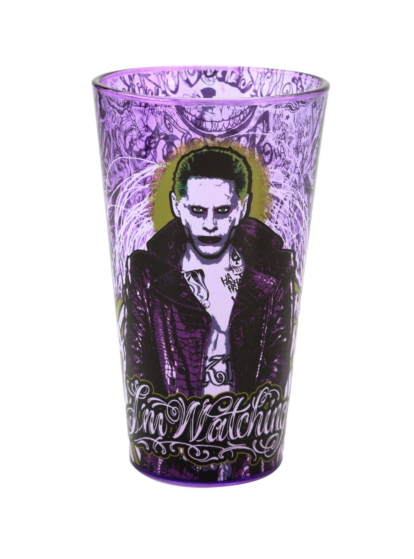 Dc Comics Suicide Squad The Joker Watching Pint Glass Hot Topic