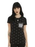 Sleeping With Sirens Logo Print Girls Pocket T-Shirt, BLACK, hi-res