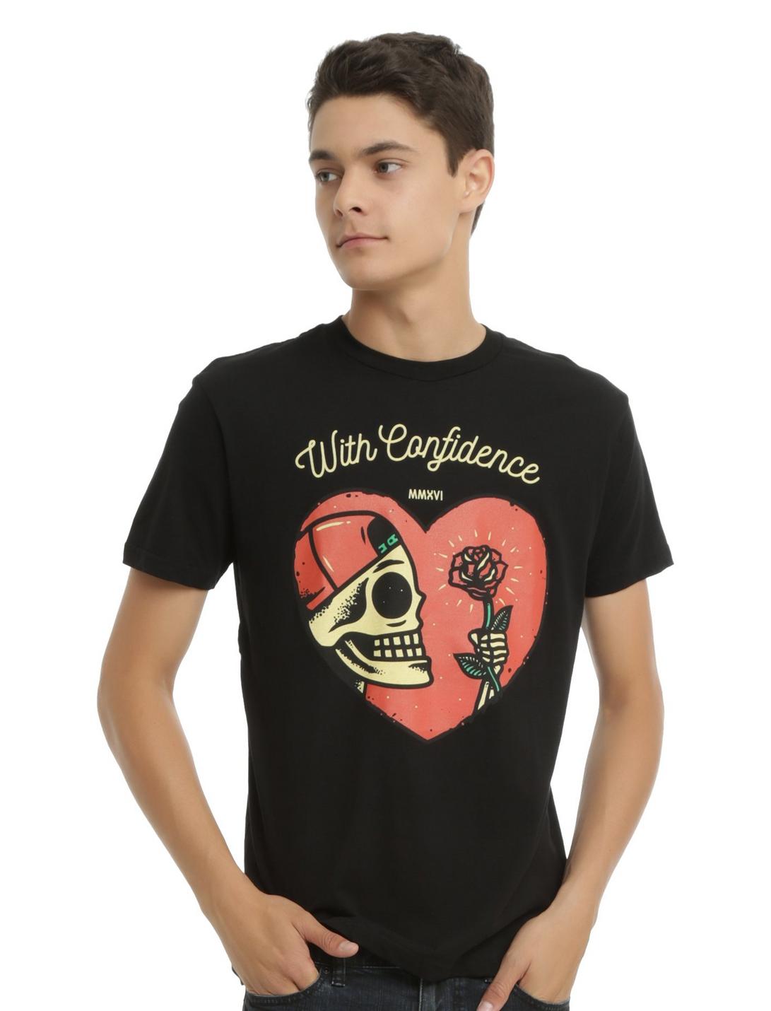 With Confidence Heart T-Shirt, BLACK, hi-res