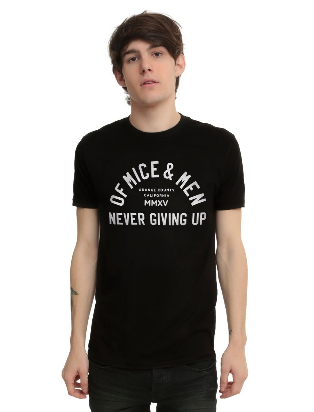 Of Mice & Men Never Giving Up T-Shirt, BLACK, hi-res