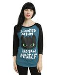 How To Train Your Dragon Toothless Reversible Girls Raglan, BLUE, hi-res