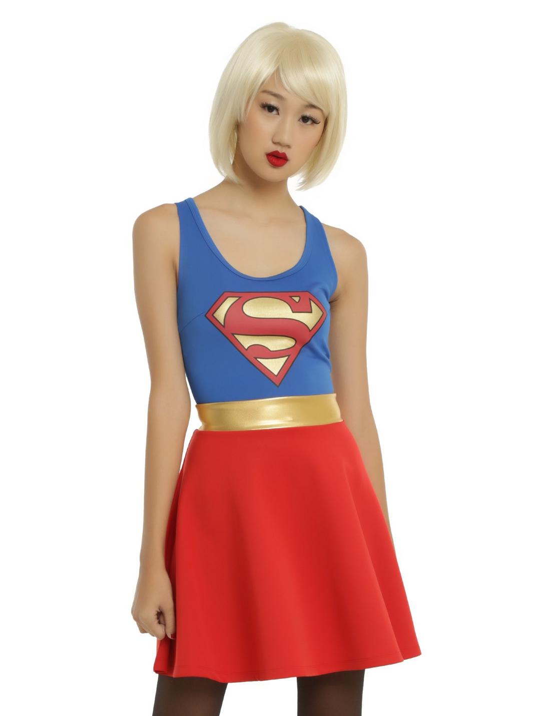 DC Comics Supergirl Cosplay Dress, BLUE, hi-res