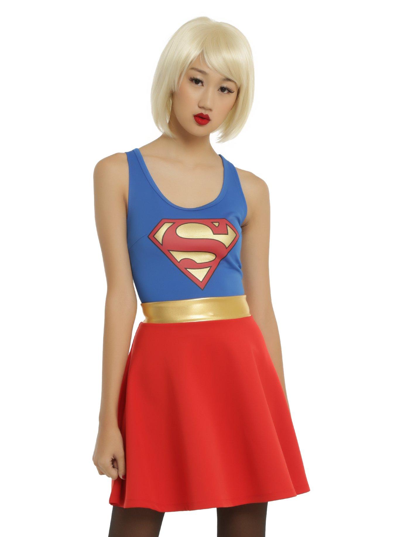 DC Comics Supergirl Cosplay Dress, BLUE, hi-res